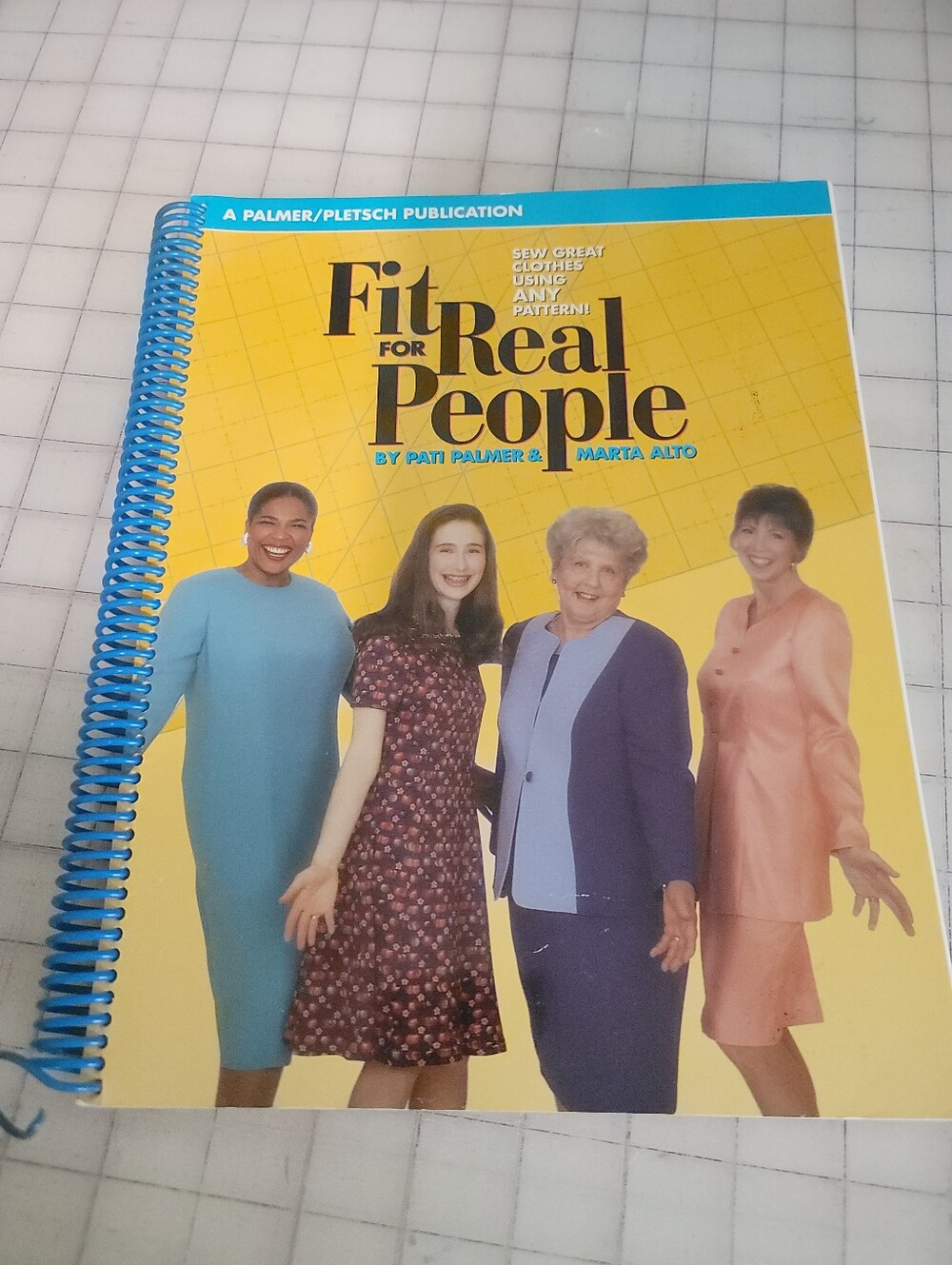 Fit for Real People Sewing Book - Yellow Cover with Blue Coil